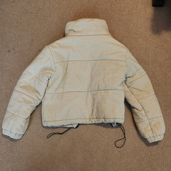 Princess Polly Beige Corduroy Puffer Jacket - Picture 4 of 4